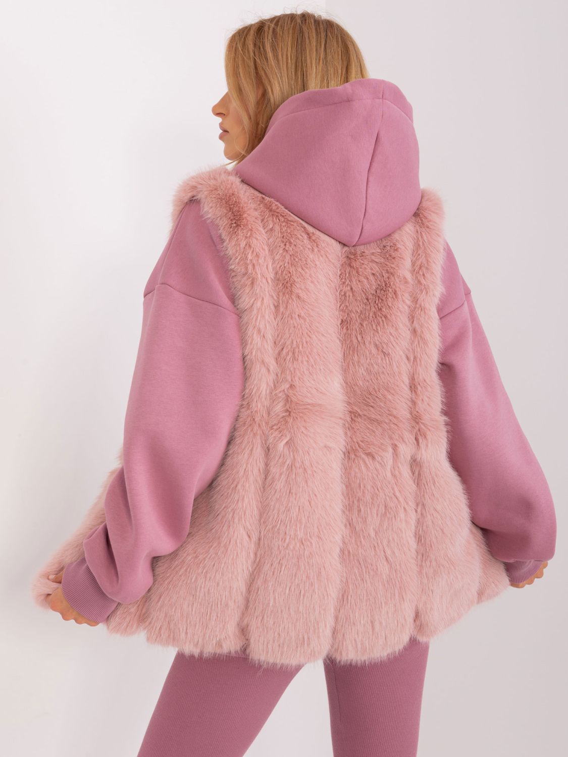 Light Pink Women's Fur Vest