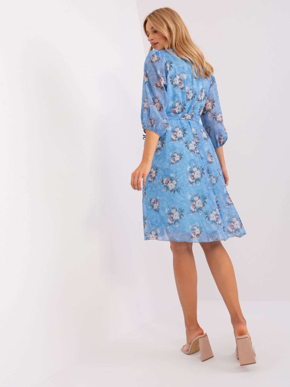 Blue Oversize Floral Dress