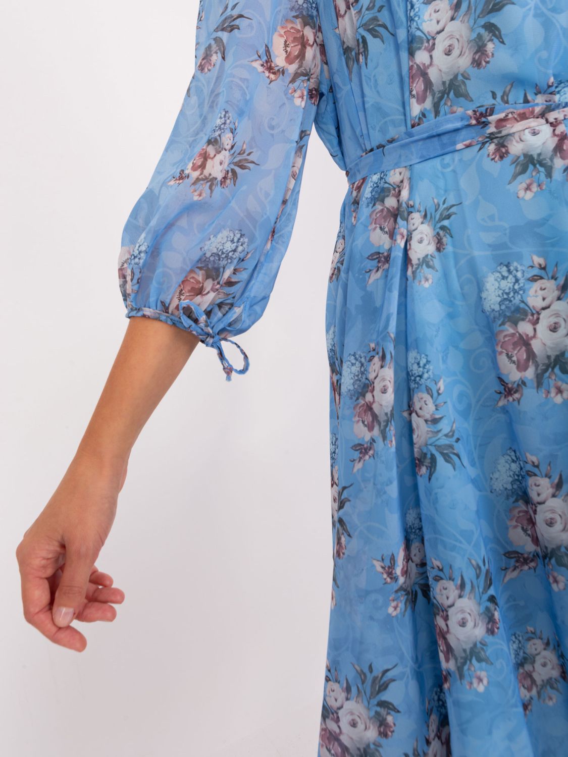 Blue Oversize Floral Dress