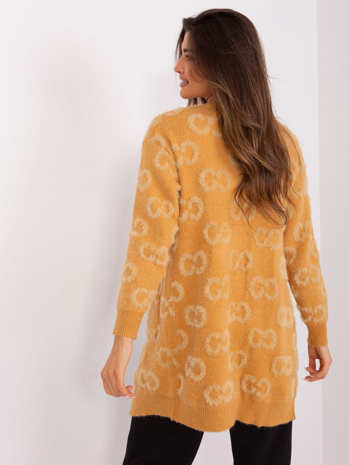 Camel Women's Cardigan with Pattern