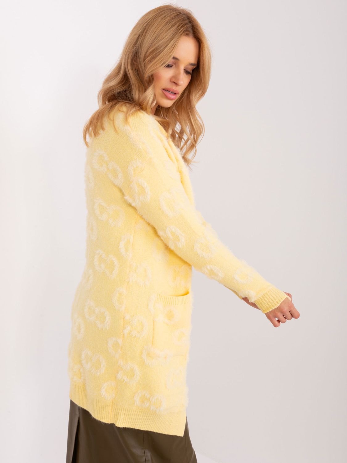 Light Yellow Cardigan with Pockets