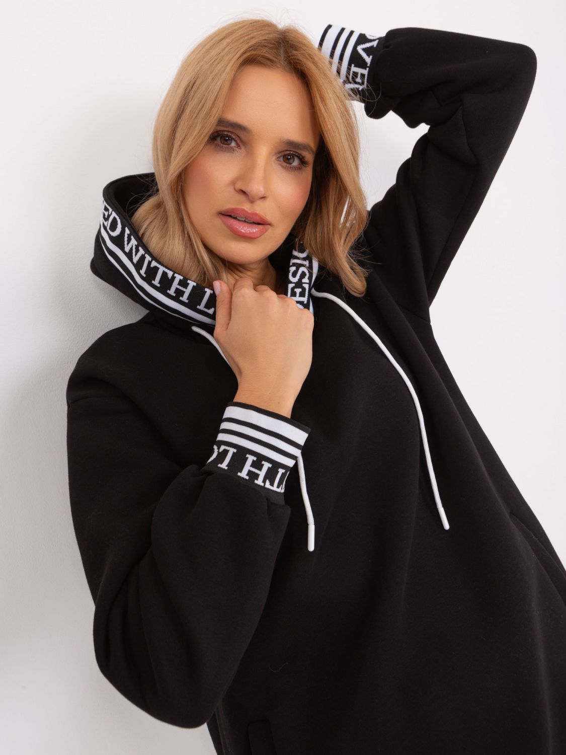 Black Sweat Dress with Pockets