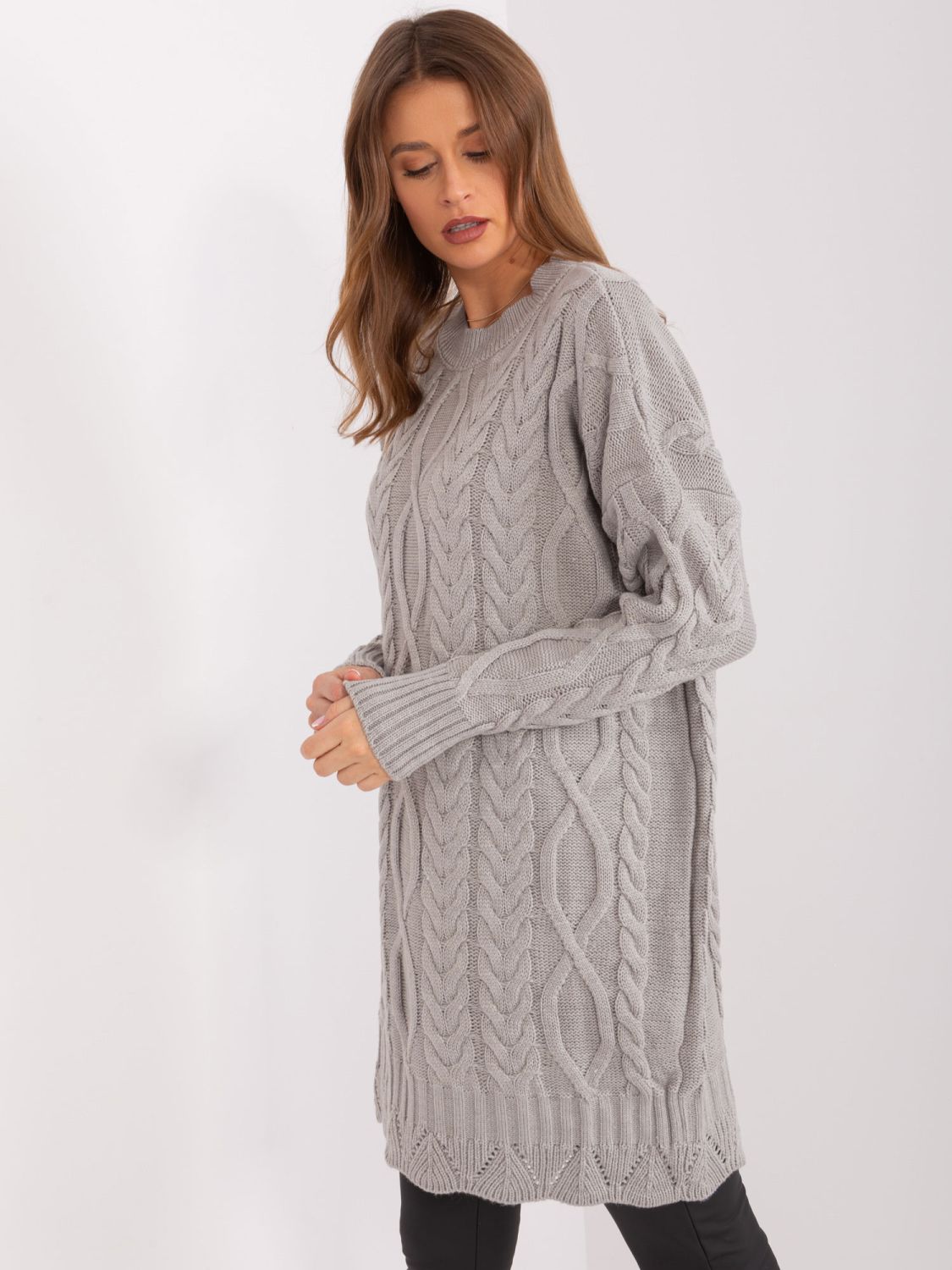 Stylish Gray Midi Dress