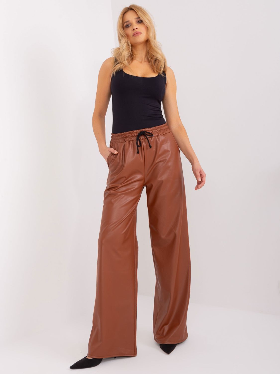 Elegant Eco-Leather Pants