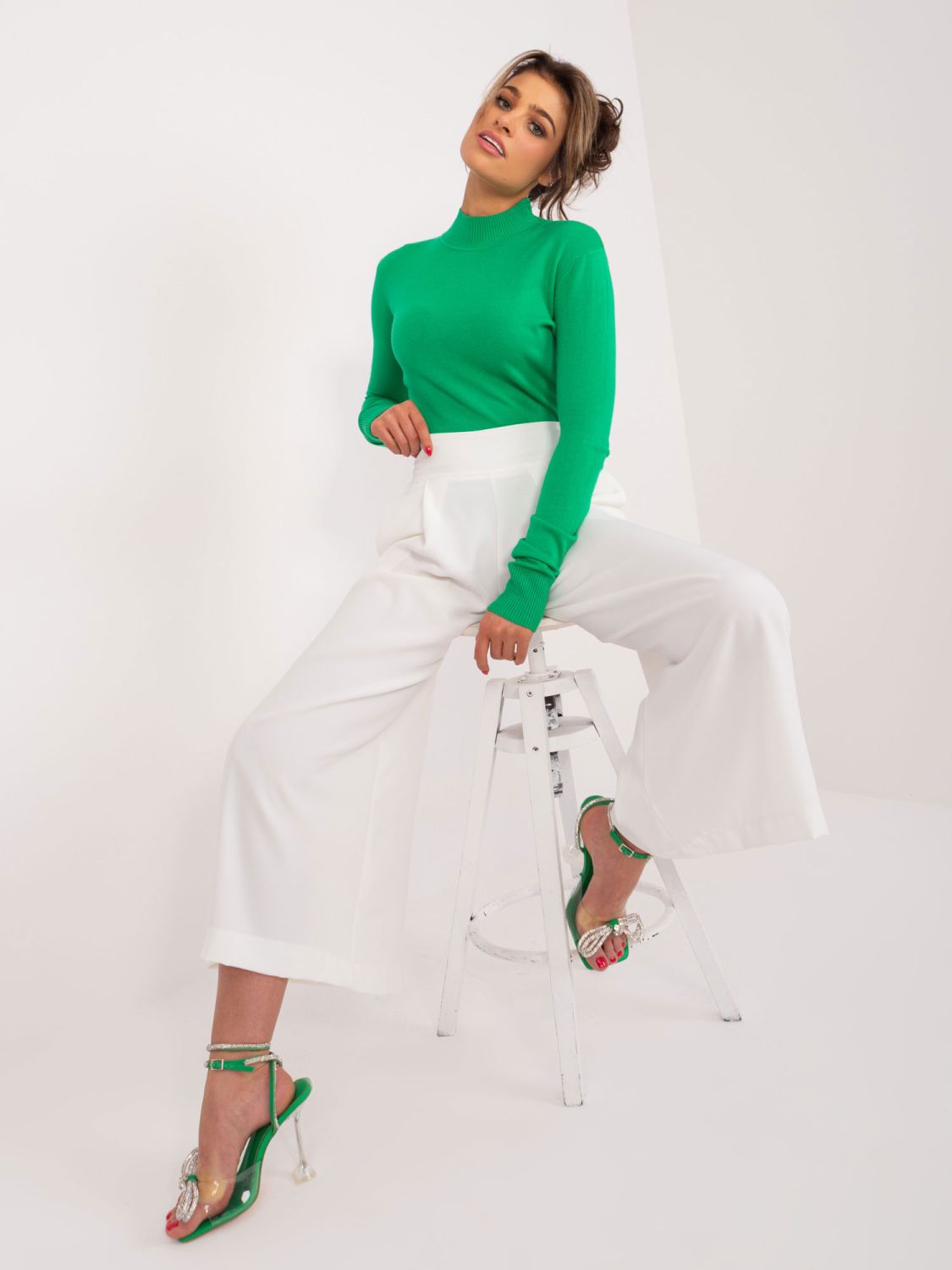 Green Turtleneck Sweater