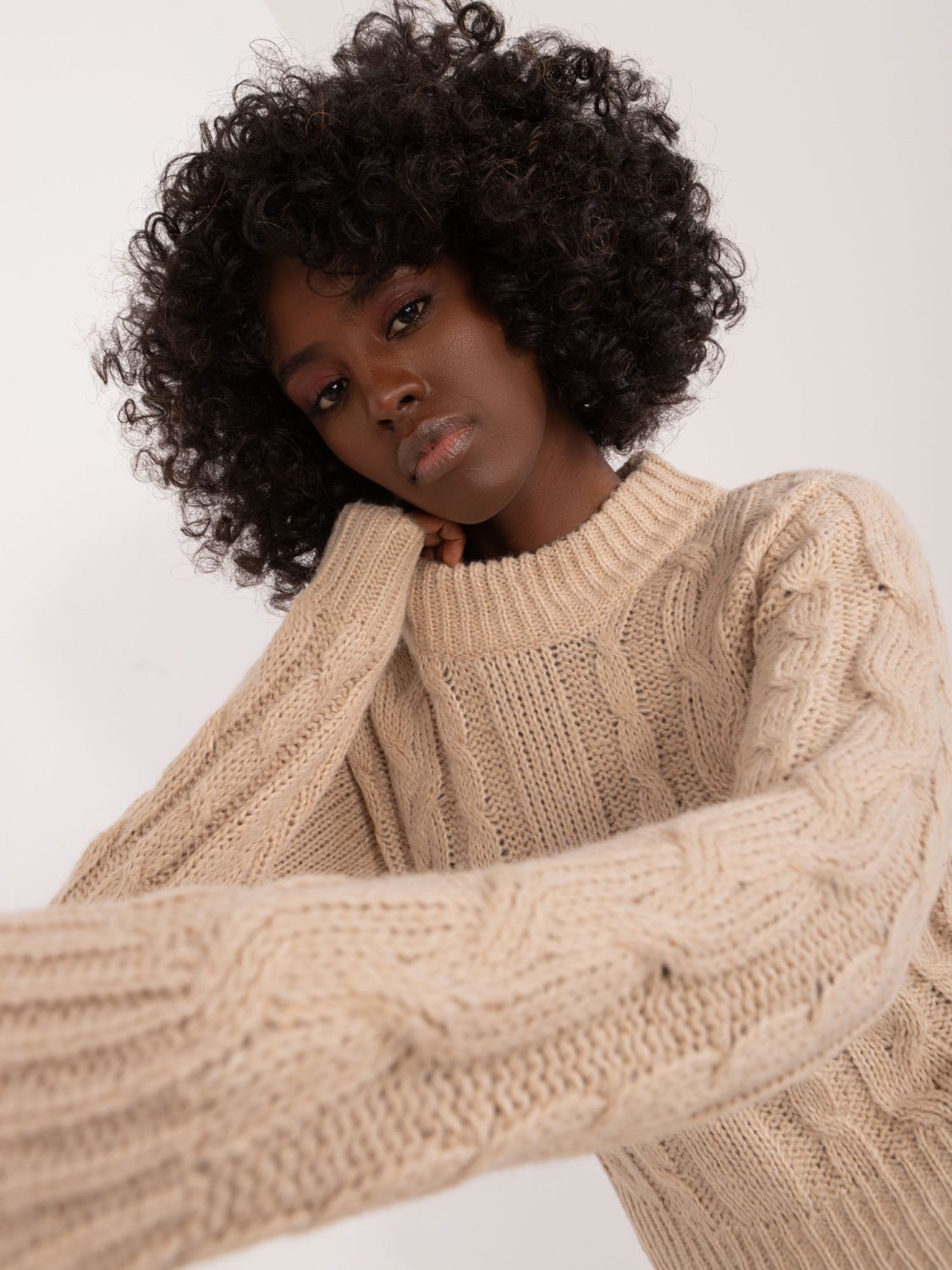 Beige Long Sleeve Sweater