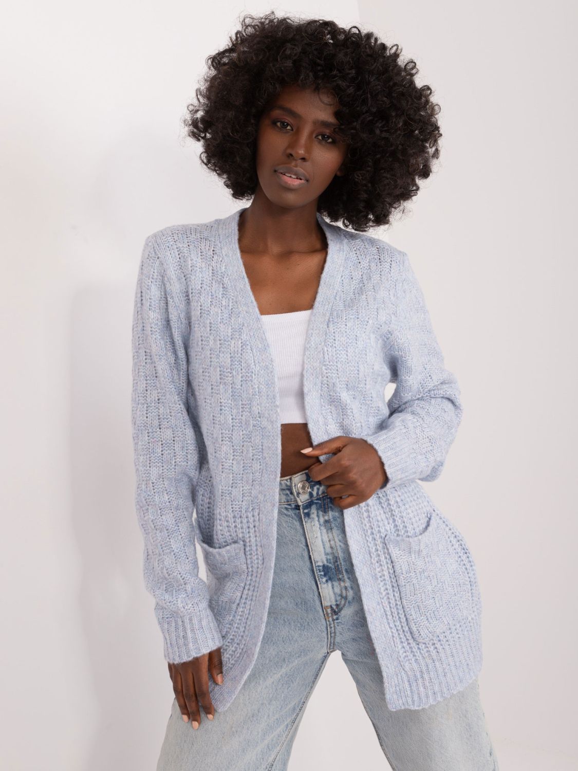 Stylish Cardigan in Light Blue