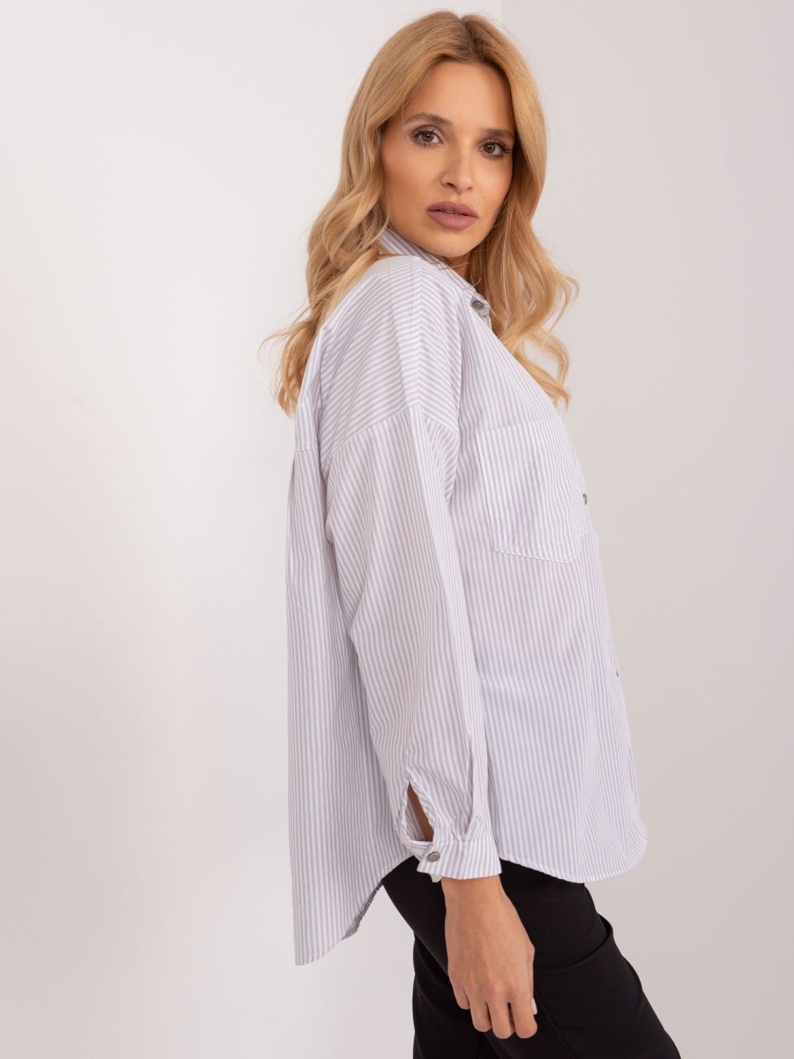 White Striped Long Sleeve Shirt