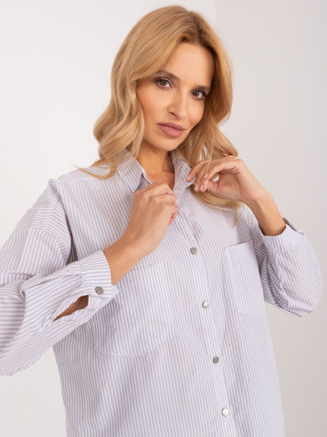 White Striped Long Sleeve Shirt