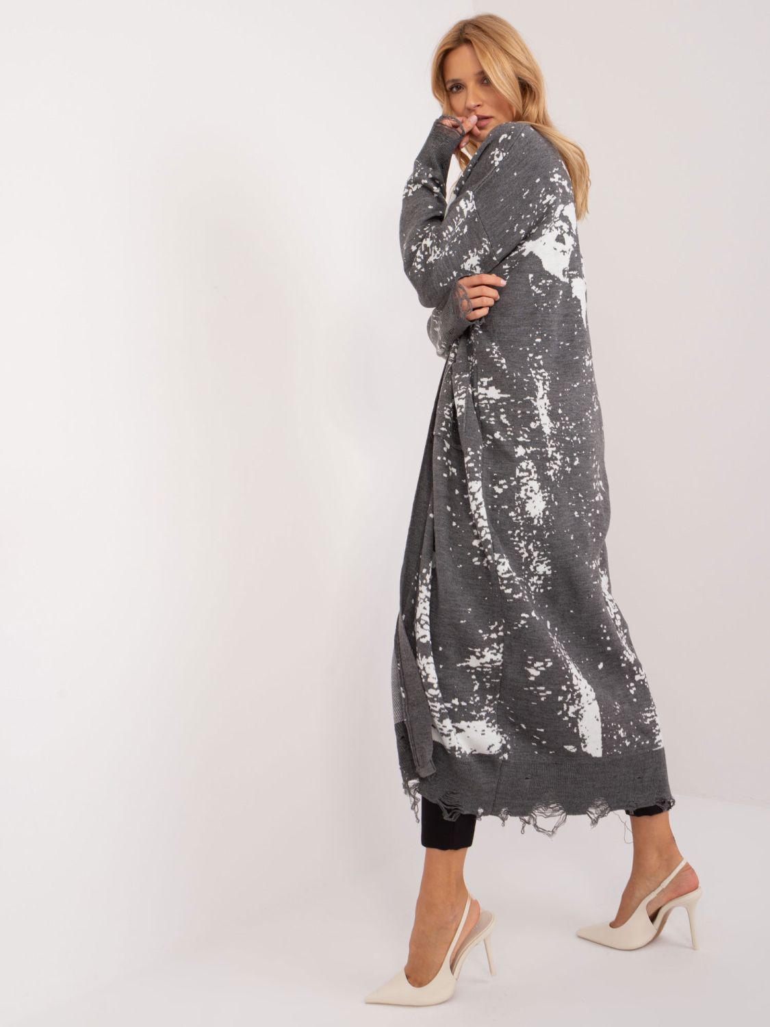 Stylish Dark Gray Cardigan