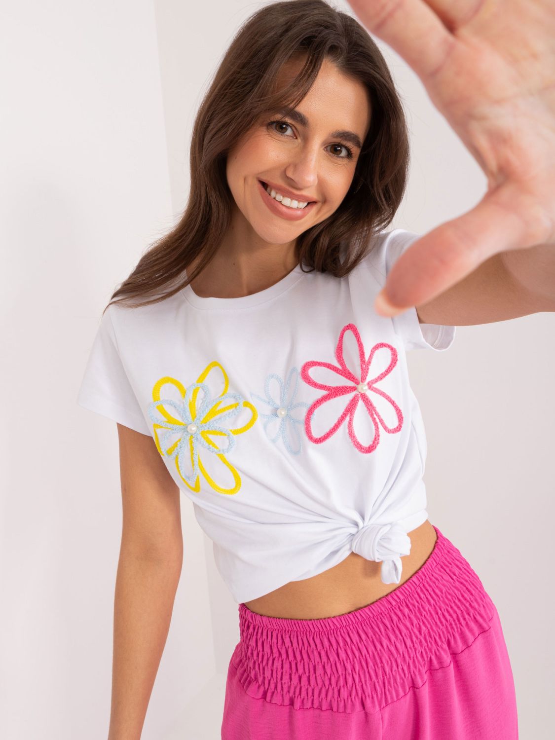 White T-Shirt with Application