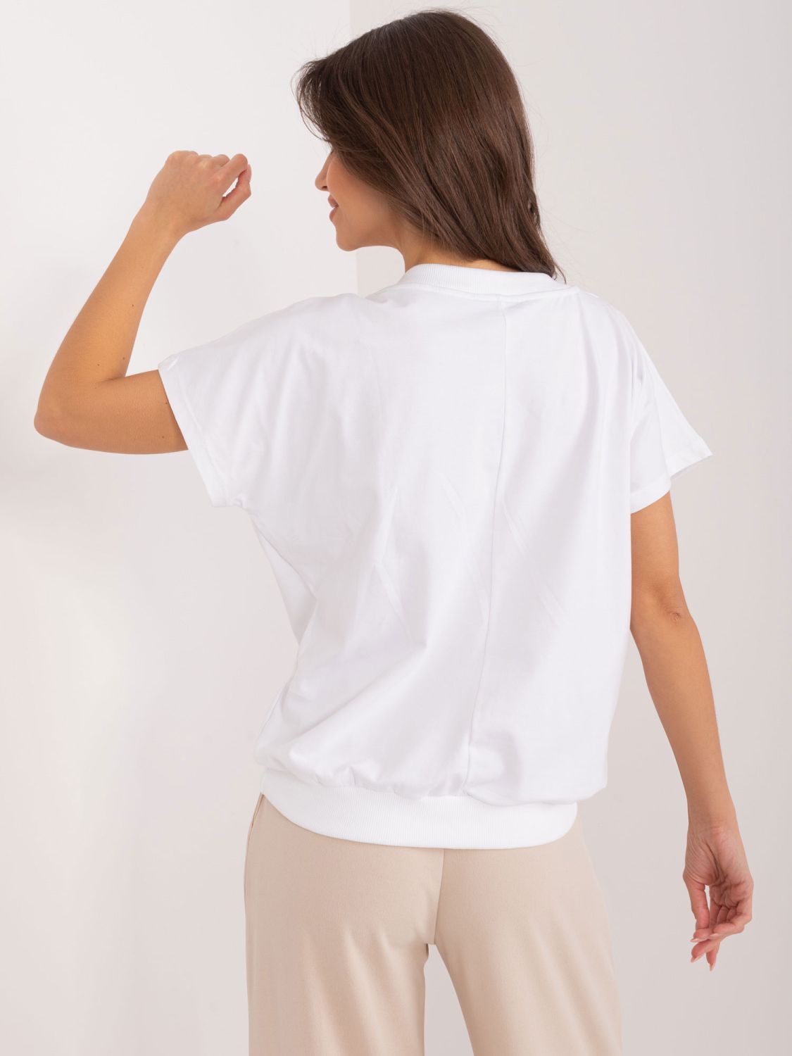 White Short Sleeve Blouse