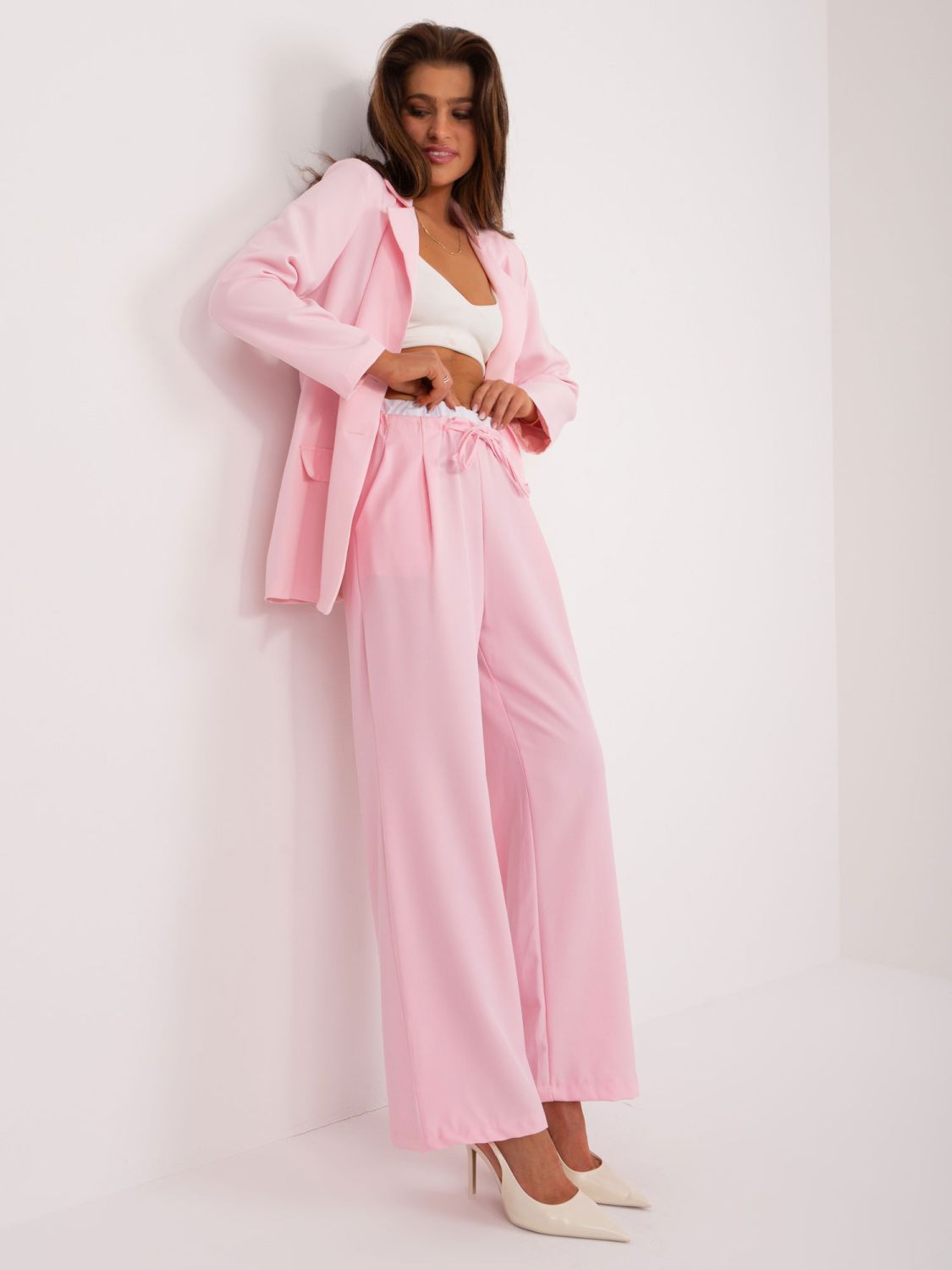 Elegant Palazzo Pants in Light Pink