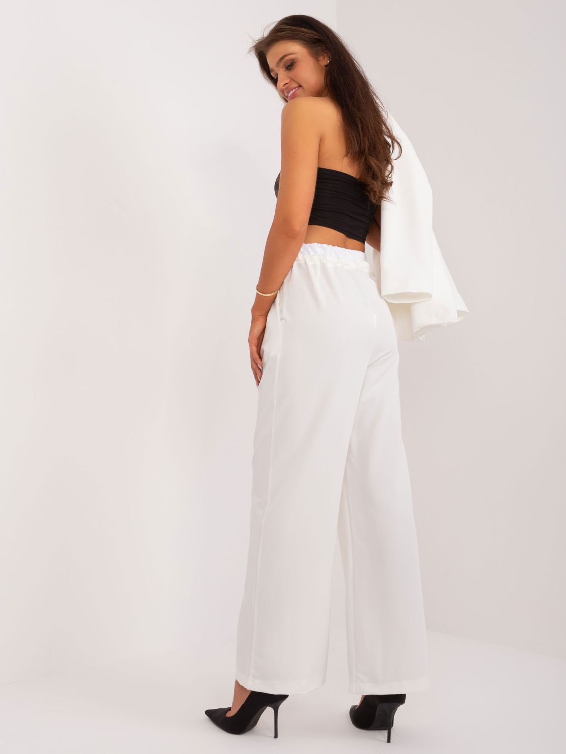 Elegant ecru Palazzo Pants