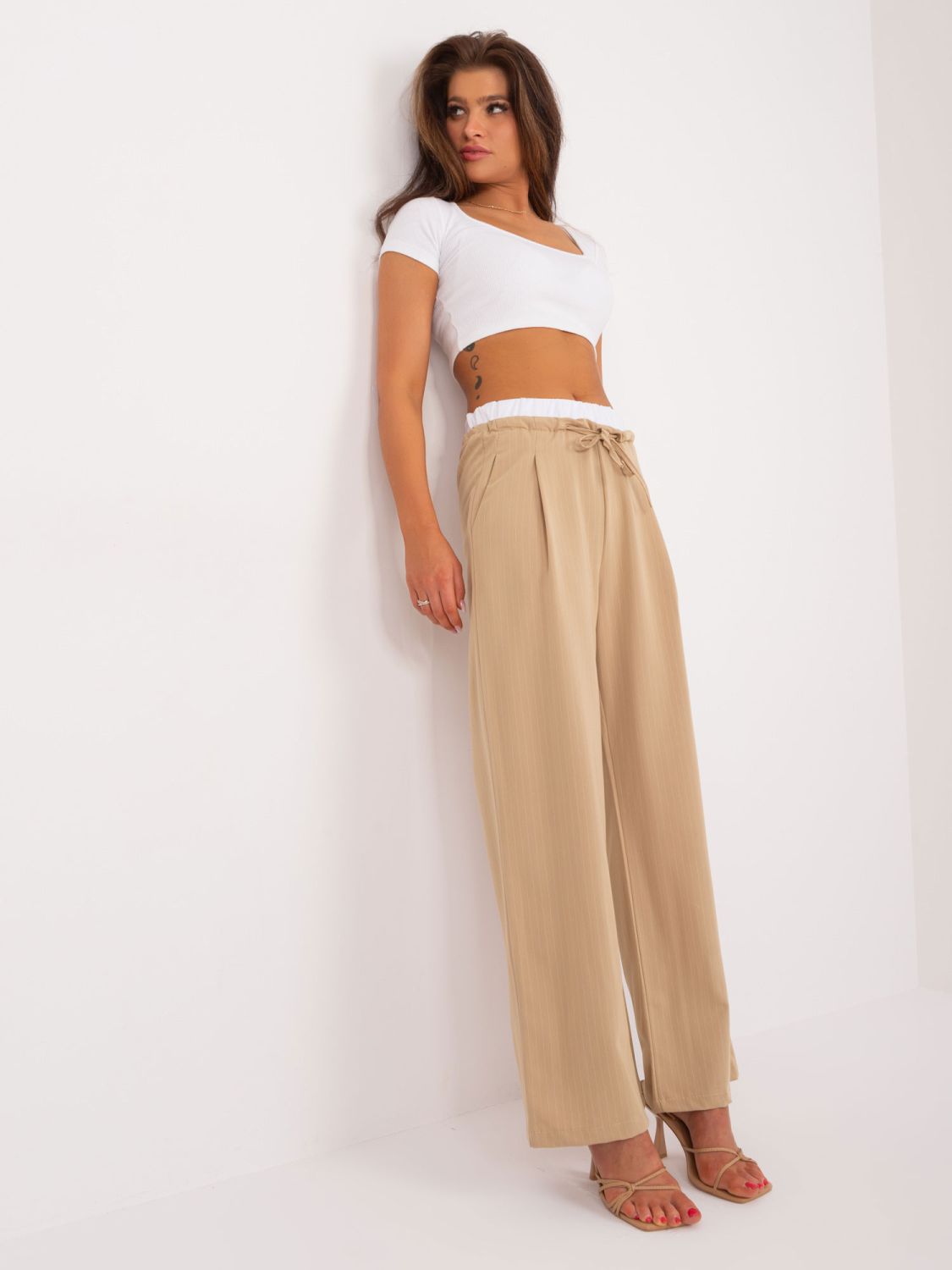 Elegant Palazzo Pants in Camel Color
