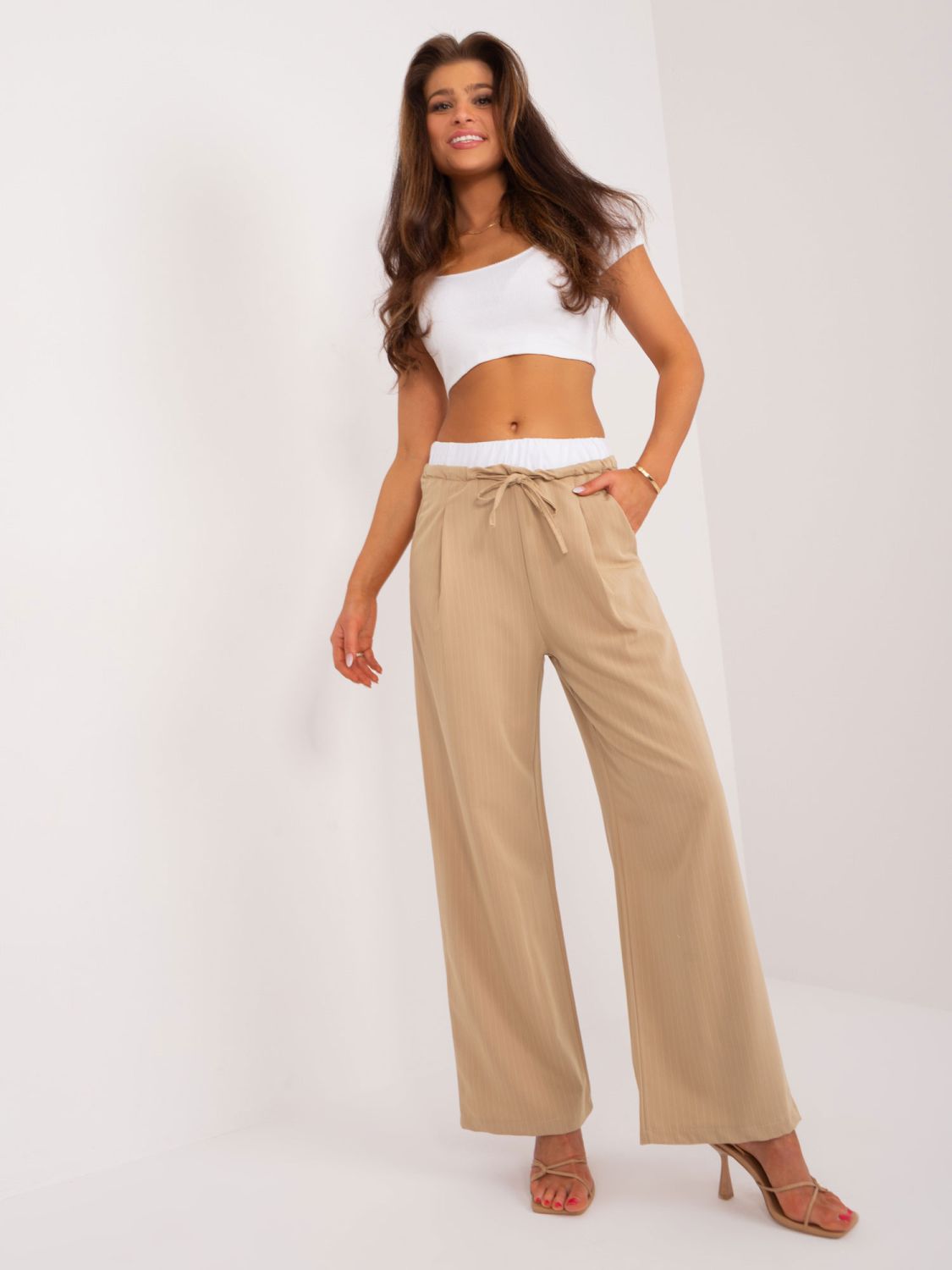 Elegant Palazzo Pants in Camel Color