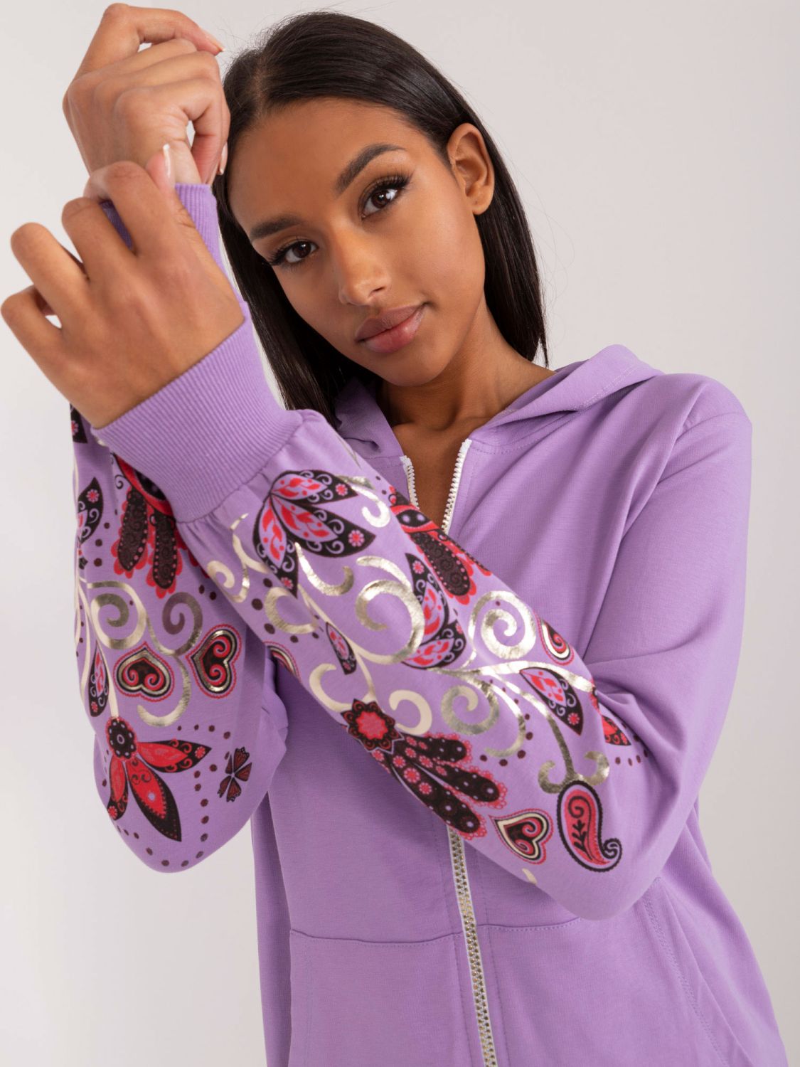 Light Purple Hooded Sweatshirt