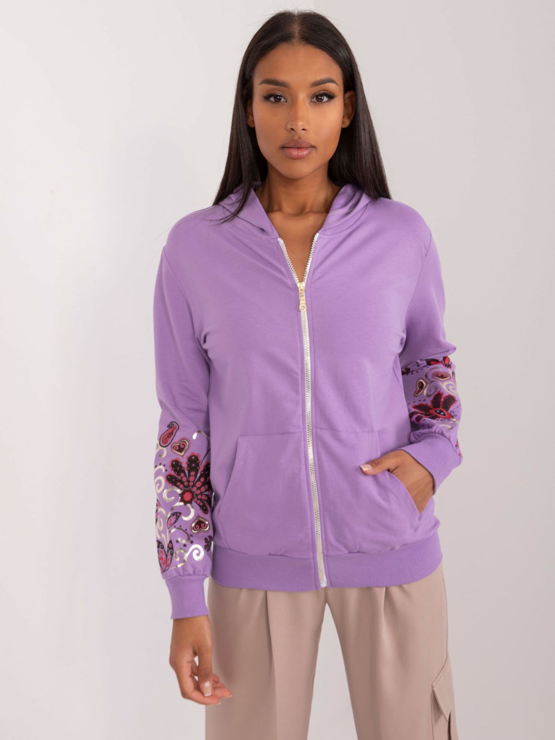 Light Purple Hooded Sweatshirt