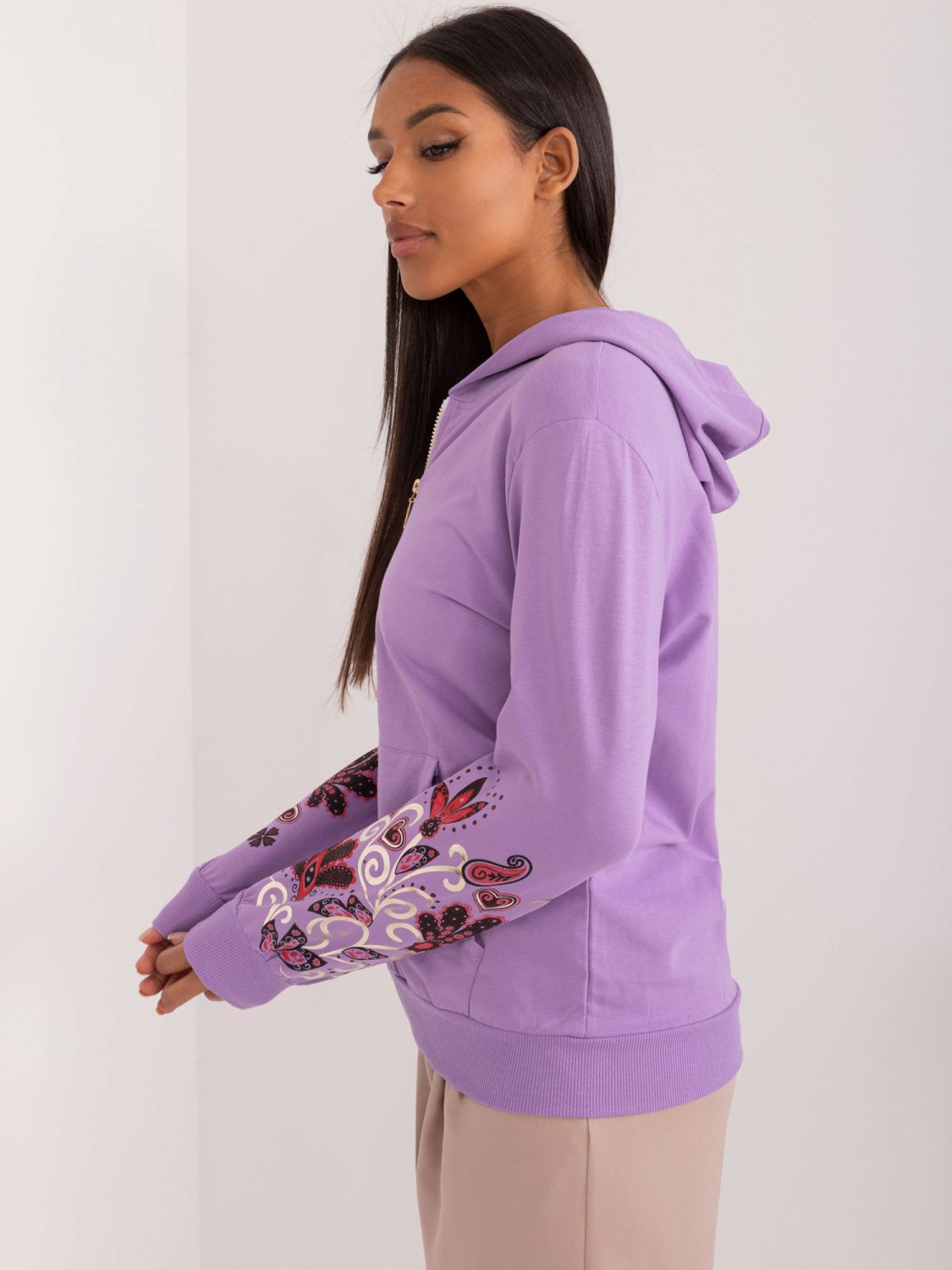 Light Purple Hooded Sweatshirt