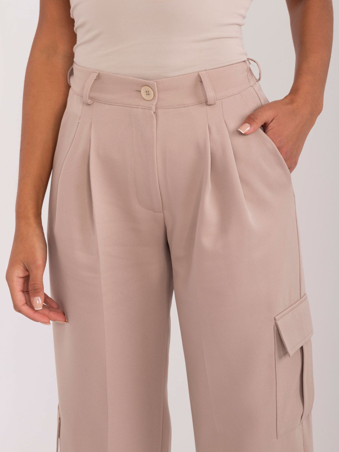 Beige Cargo Pants