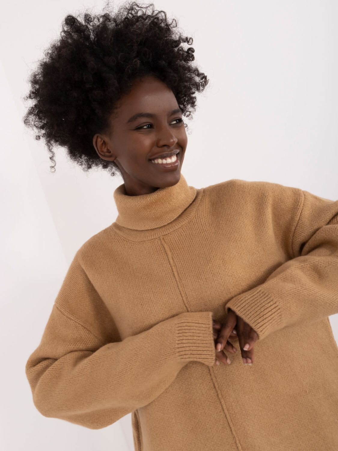 Stylish Brown Mini Dress with Long Sleeves