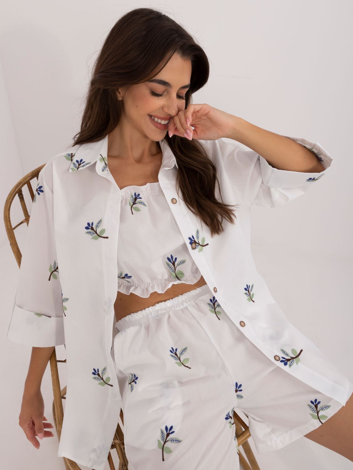 White 3/4 Sleeve Set