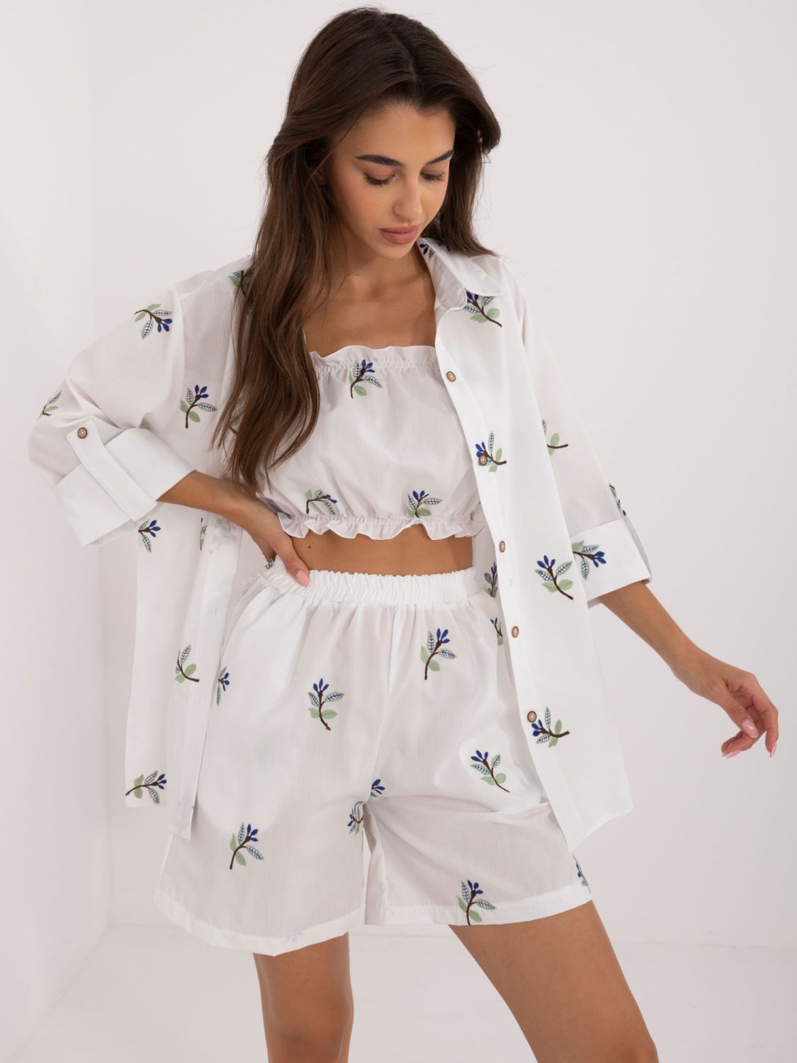 White 3/4 Sleeve Set
