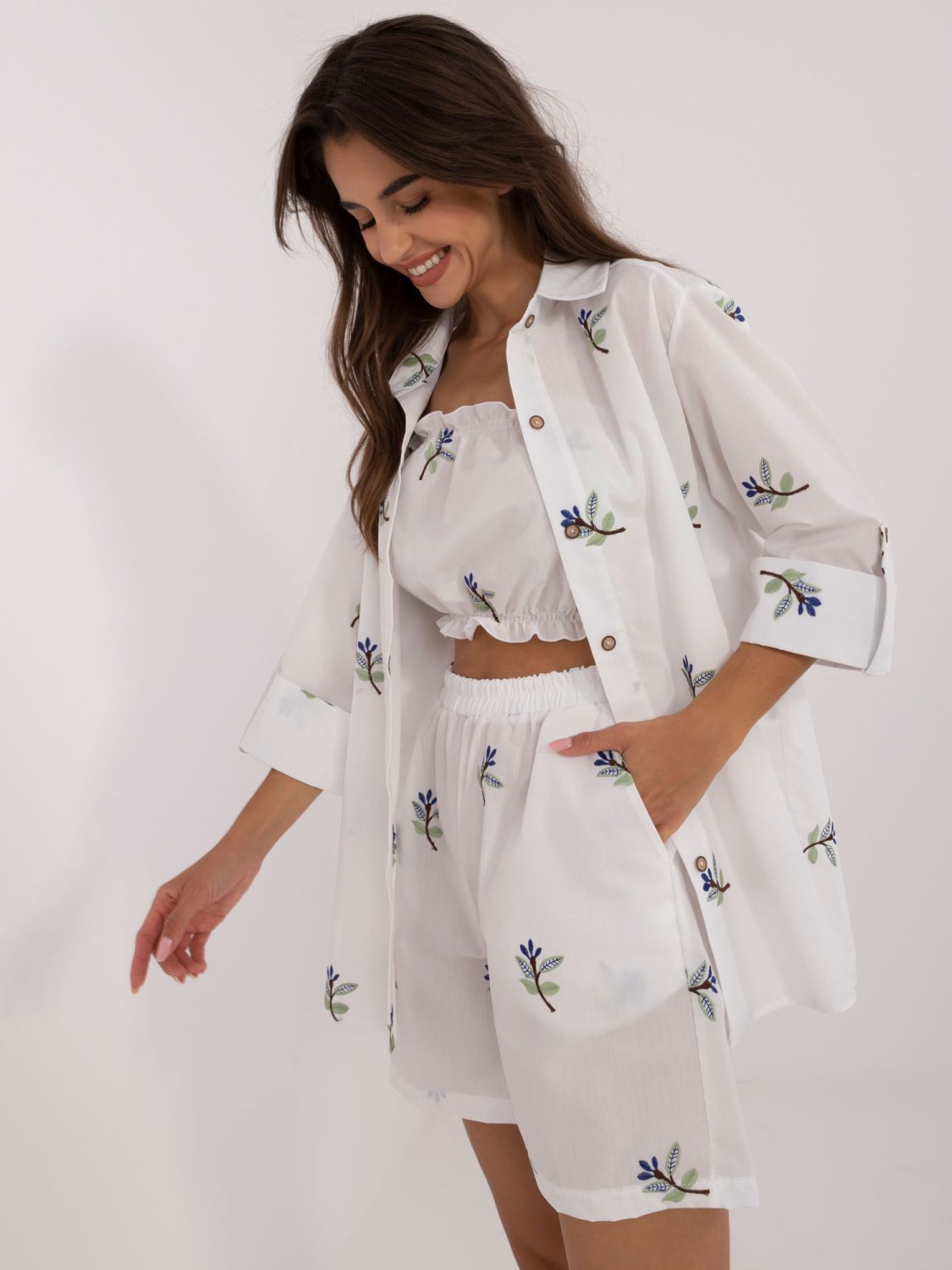 White 3/4 Sleeve Set
