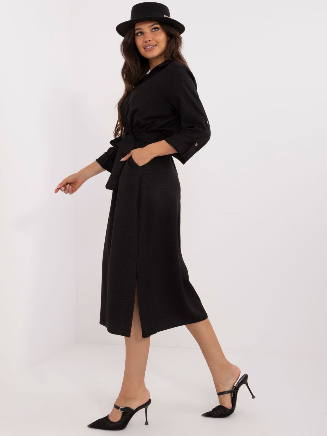Elegant Black Flared Dress