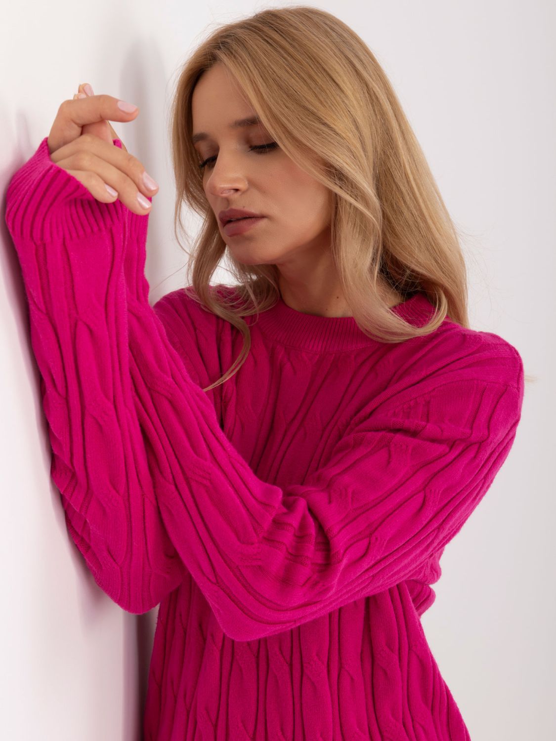 Fuchsia Long Sleeve Sweater