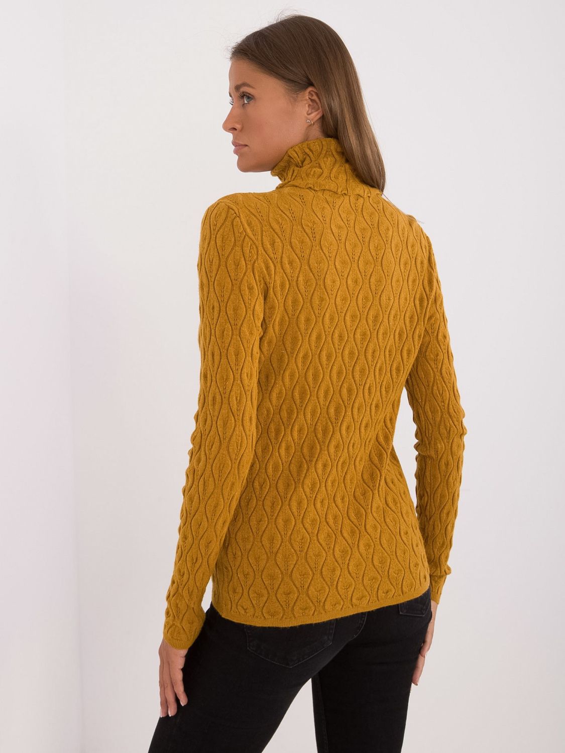 Stylish Yellow Sweater with Turtleneck
