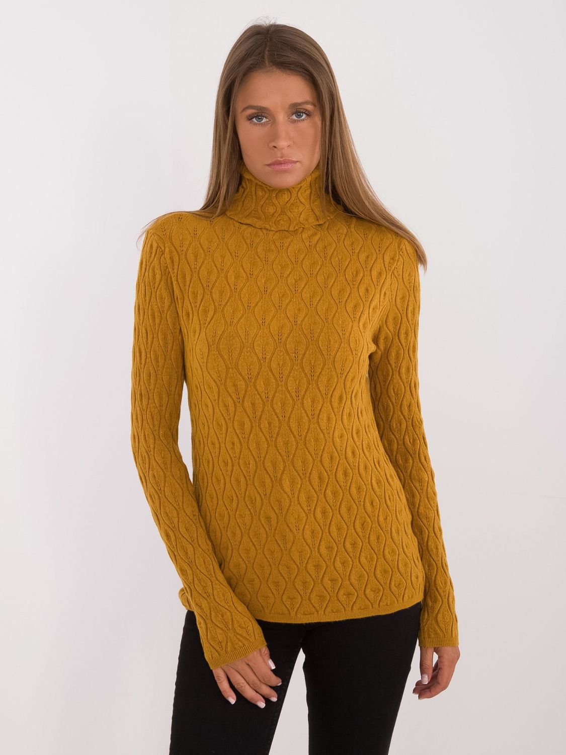 Stylish Yellow Sweater with Turtleneck