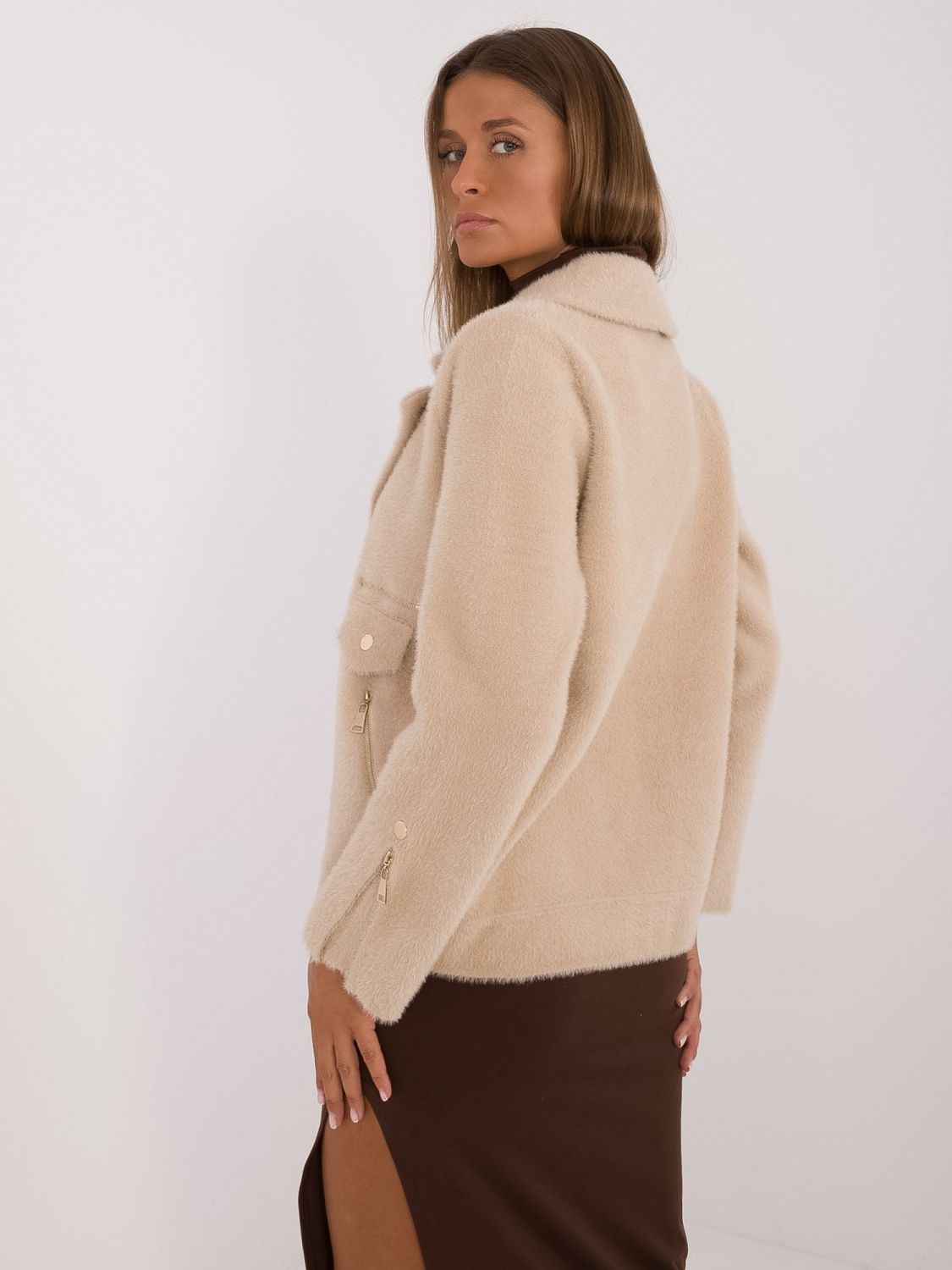 Beige Transitional Jacket