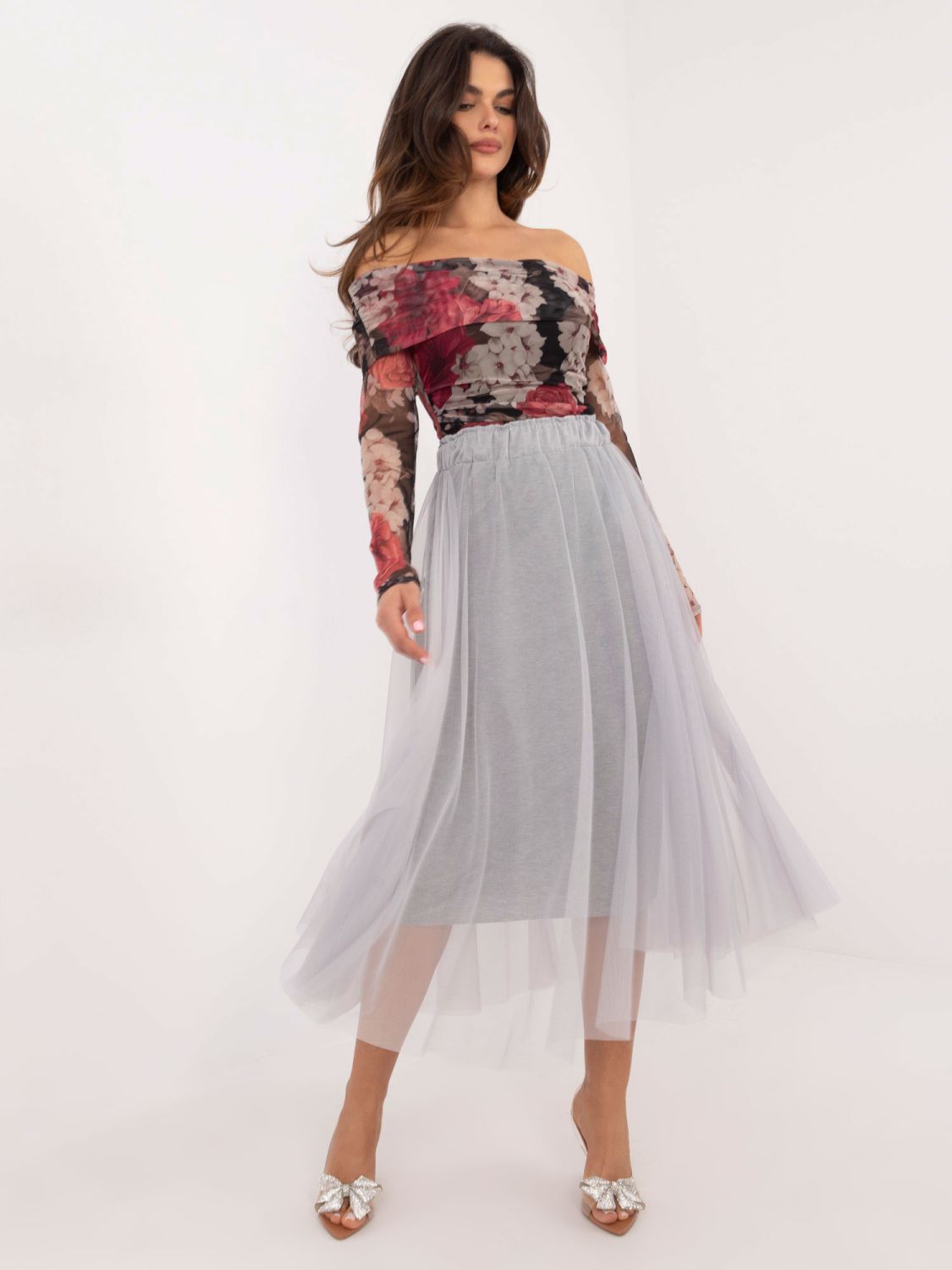 Elegant Midi Tulle Skirt