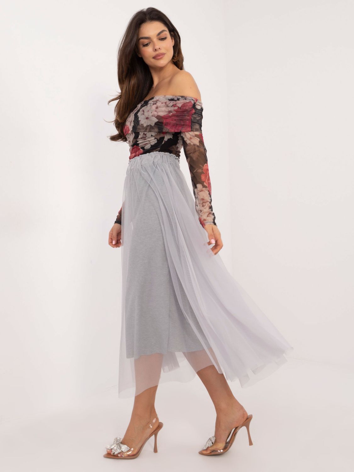 Elegant Midi Tulle Skirt
