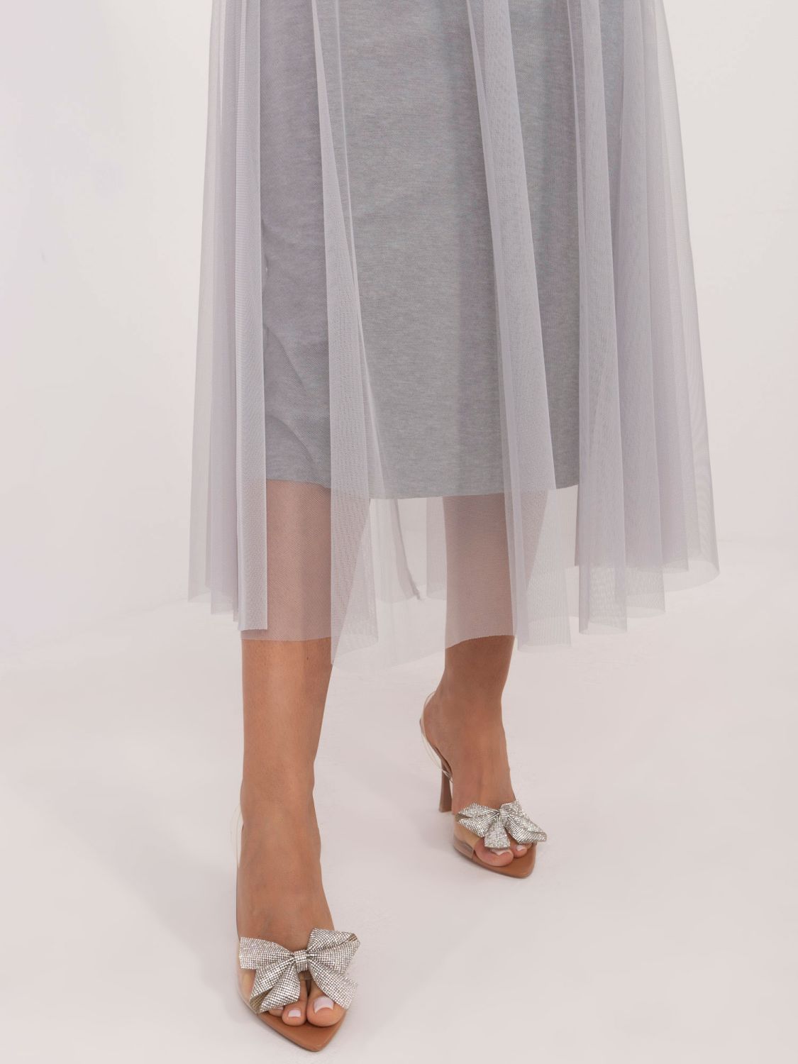 Elegant Midi Tulle Skirt