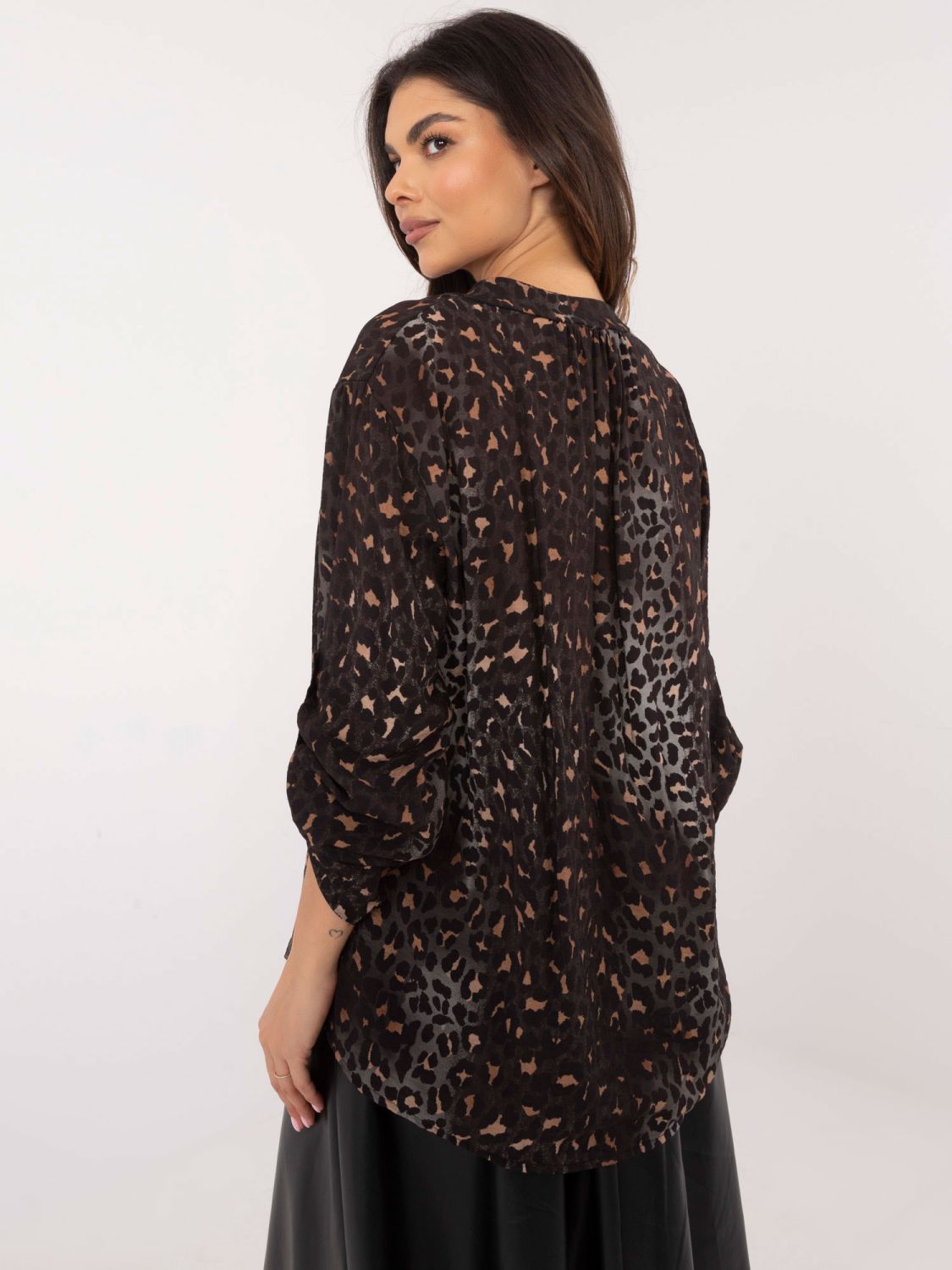 Stylish Long Sleeve Blouse in Gray