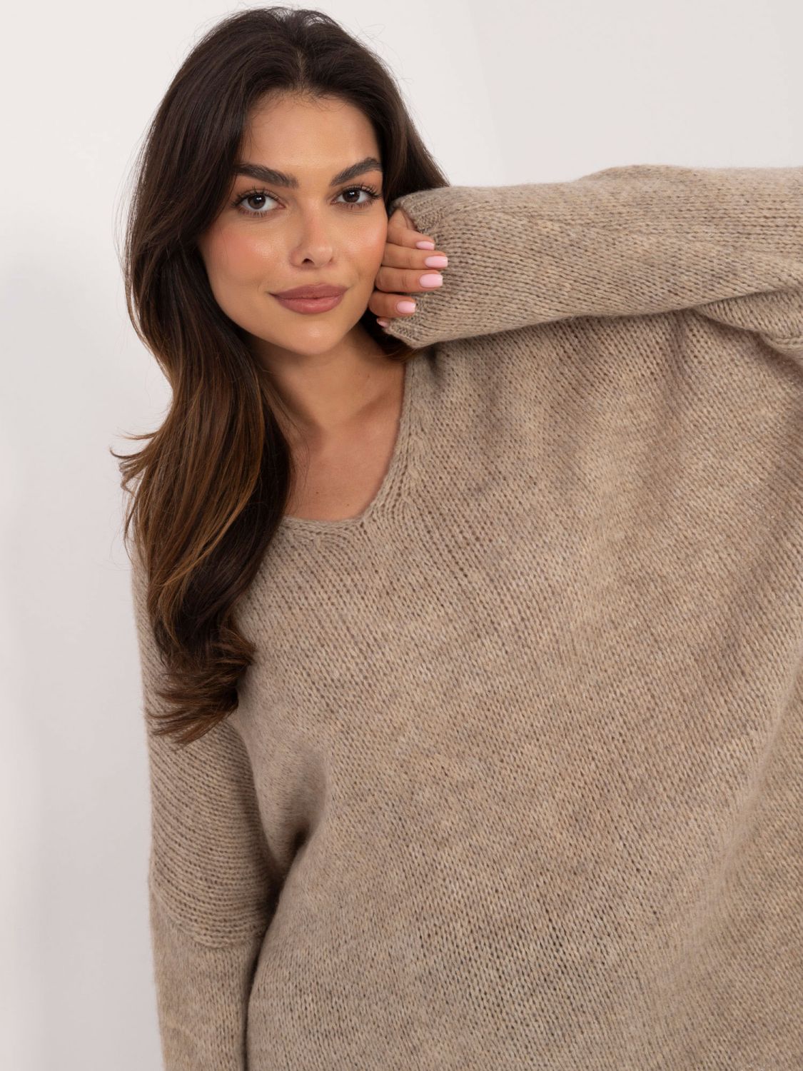 Beige Long Sleeve Sweater