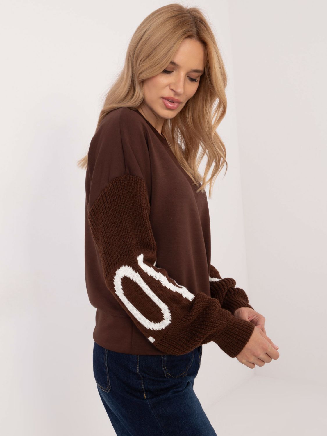 Brown Long Sleeve Sweater