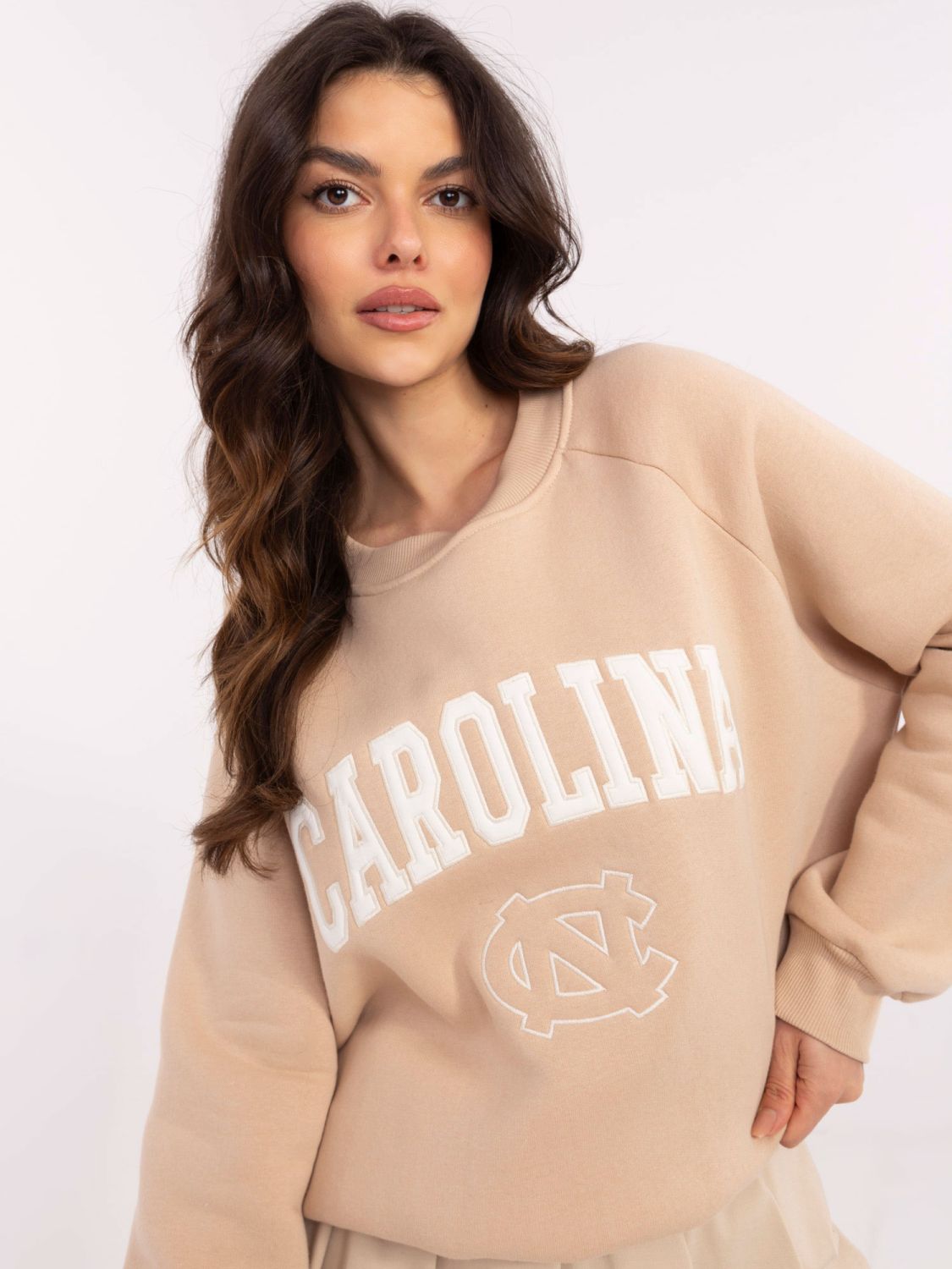 Beige Long Sleeve Sweatshirt