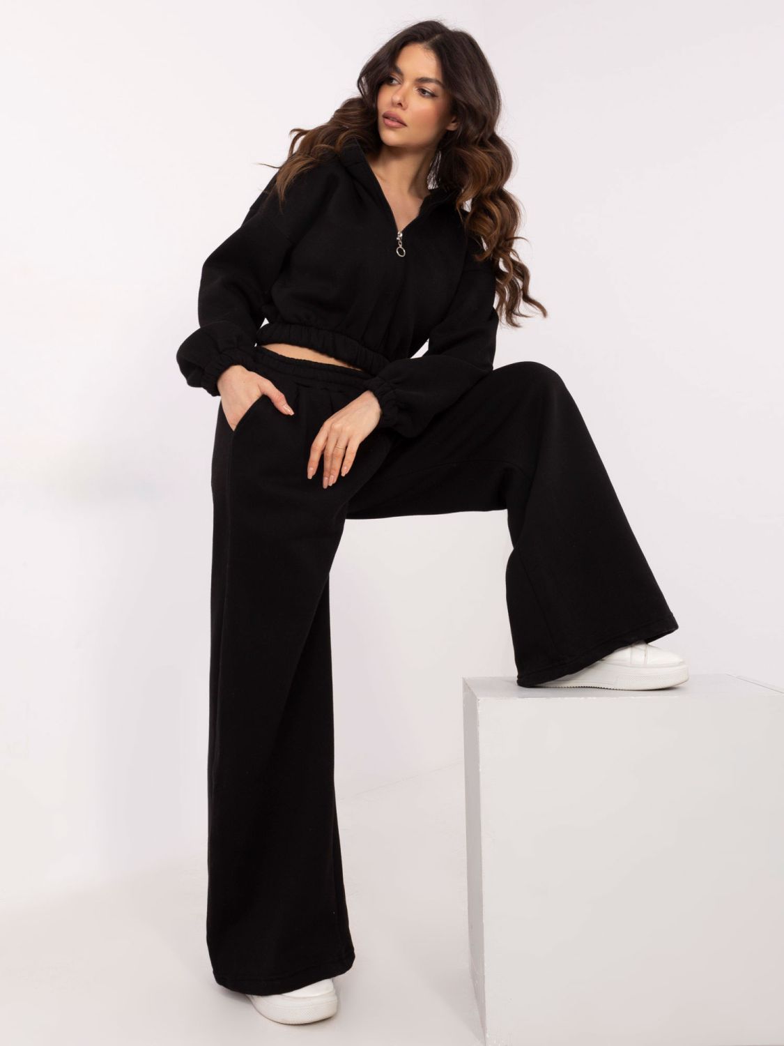 Stylish Black Hoodie Set