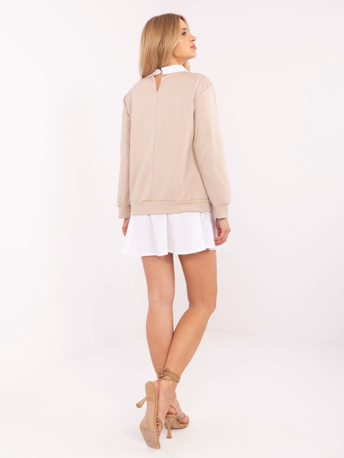 Beige Long Sleeve Blouse