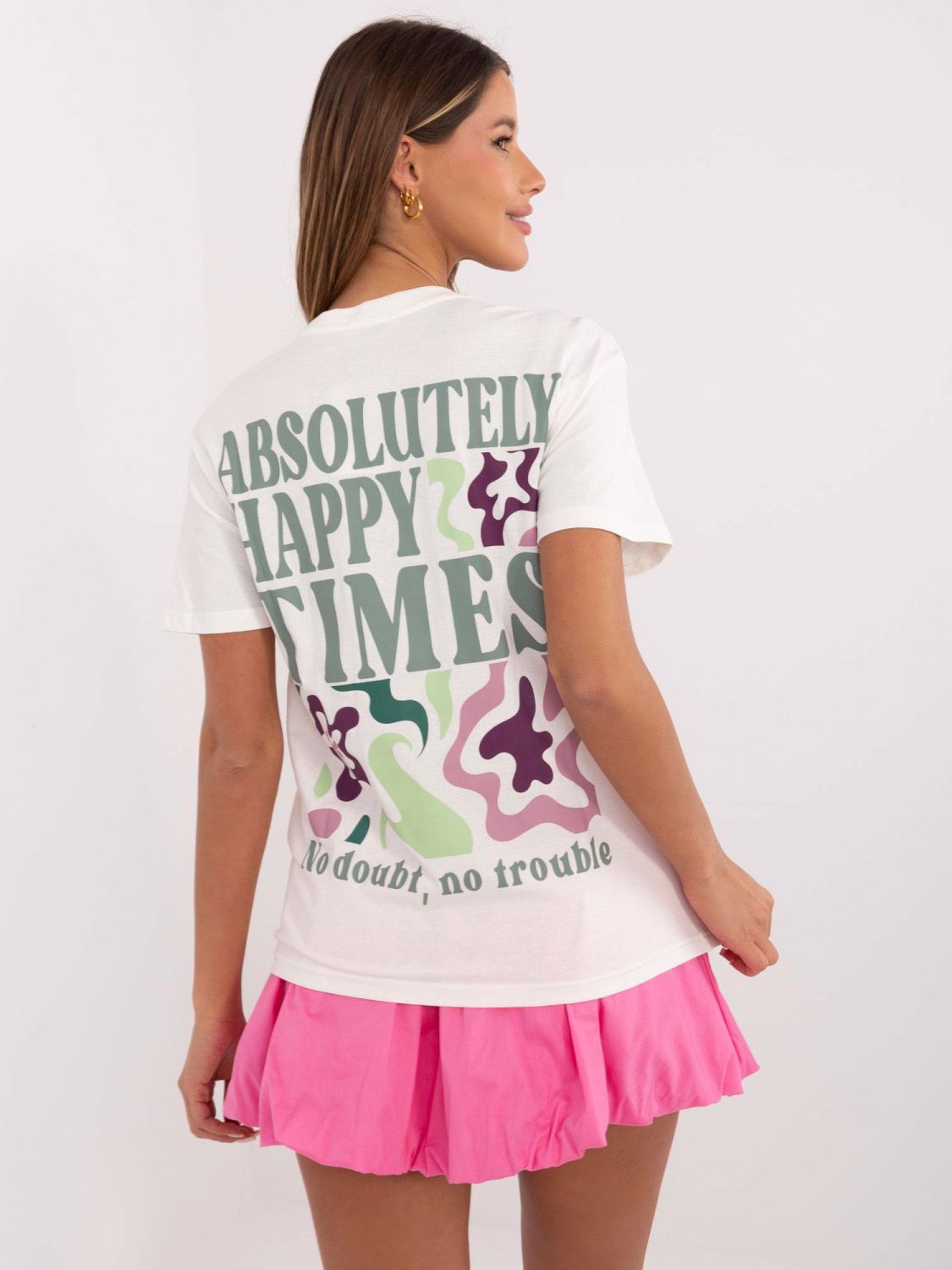 White T-Shirt with Print