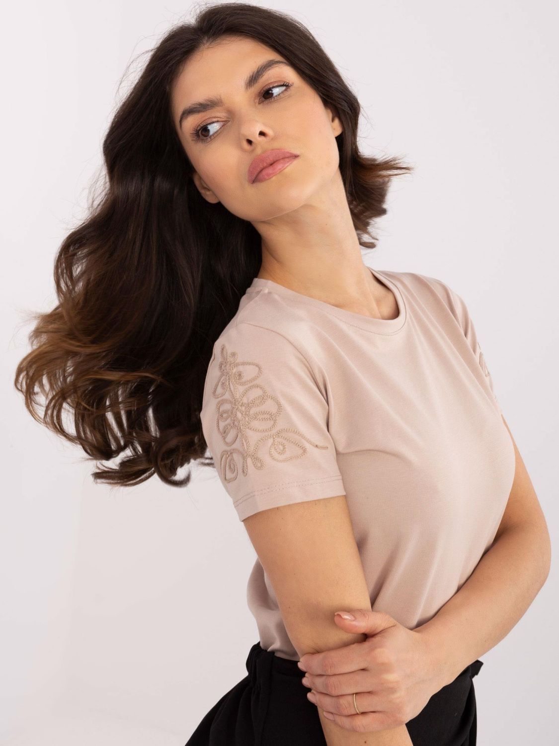 Beige Short Sleeve T-Shirt