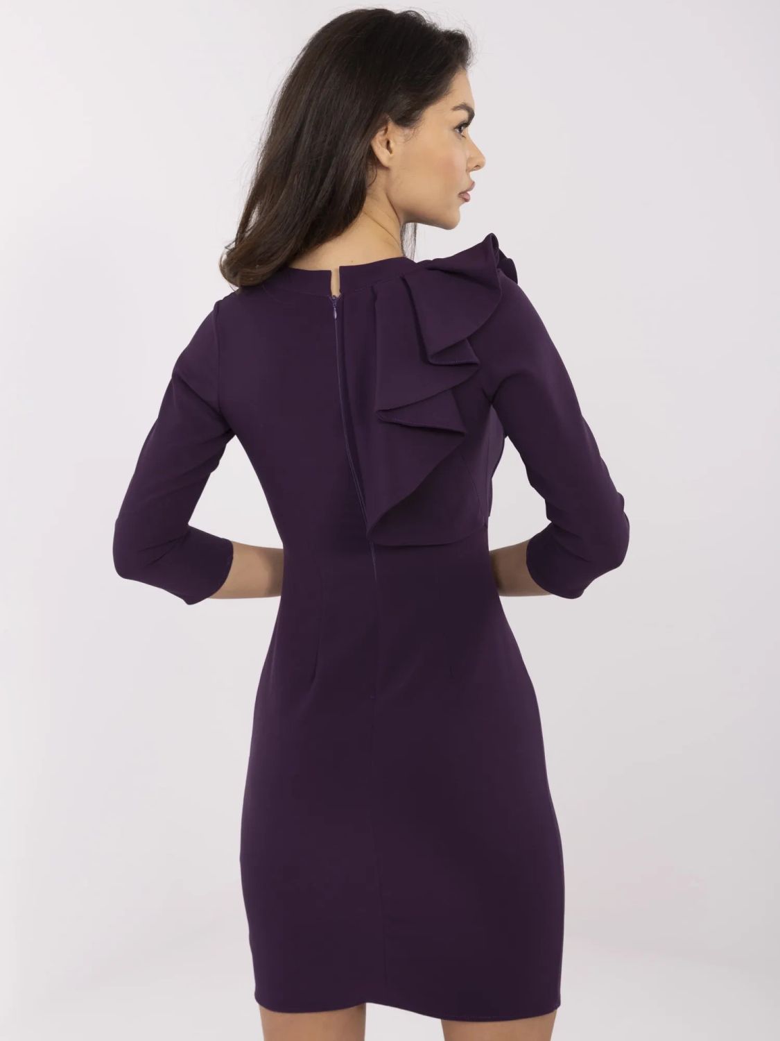 Elegant Cocktail Dress in Dark Purple