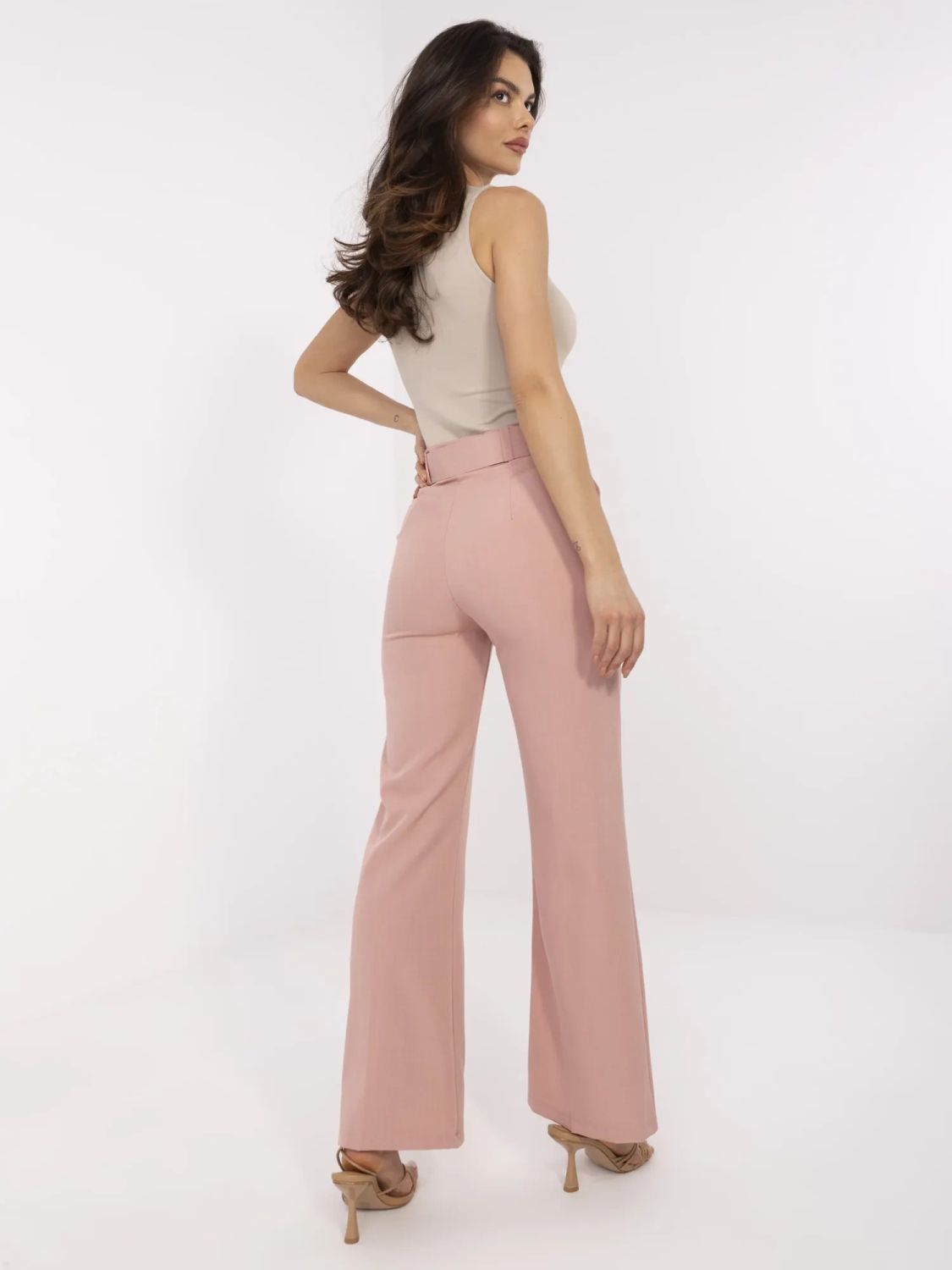 Elegant Pink High-Waisted Pants
