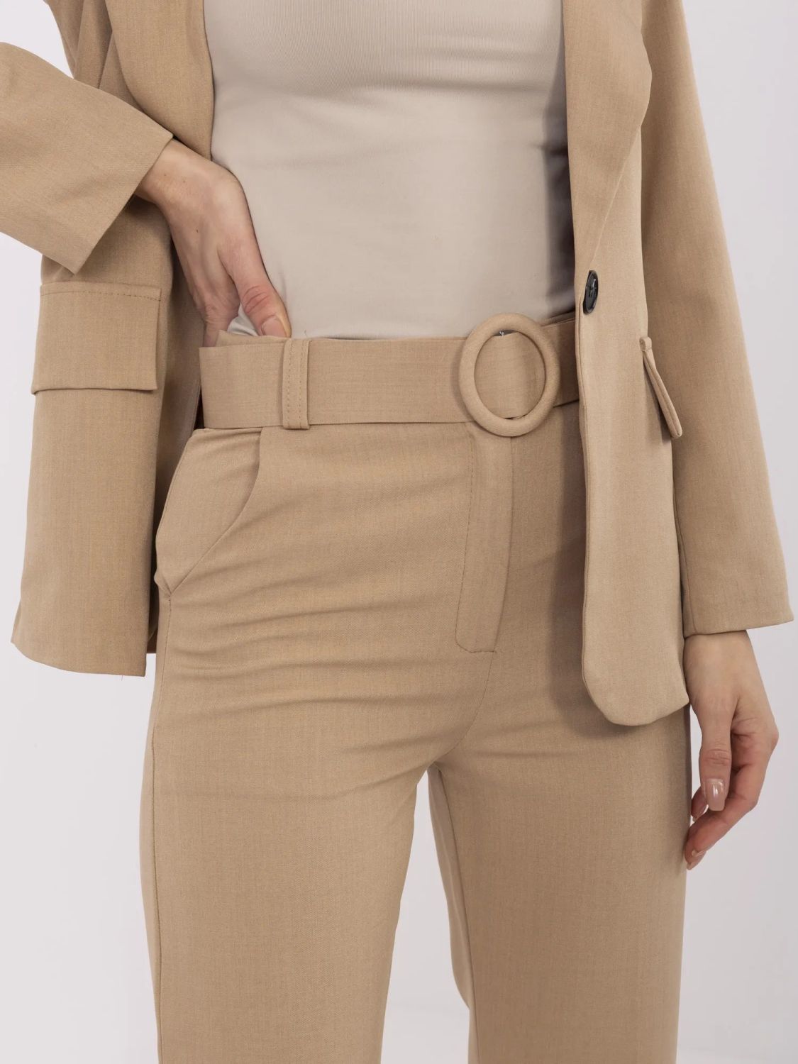 Elegant Brown High-Waisted Pants