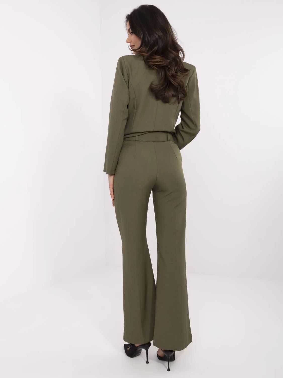 Elegant Khaki High-Waisted Pants