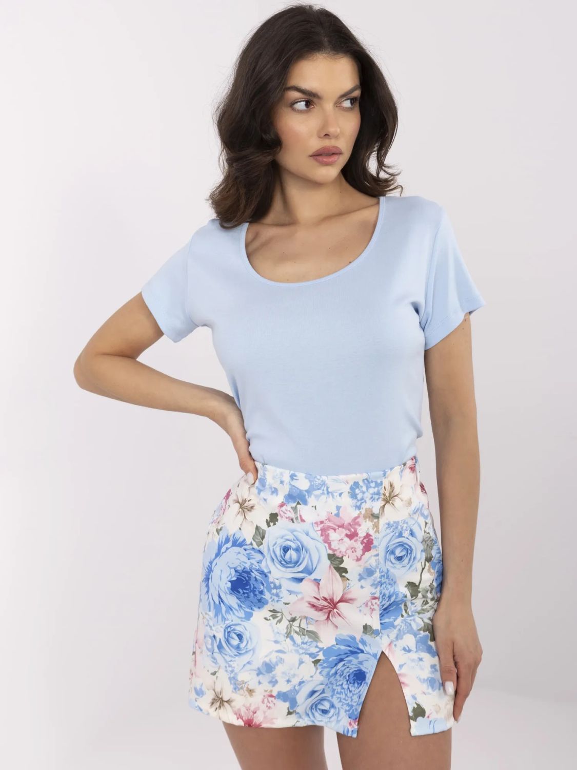 Stylish Blue Short Sleeve T-Shirt