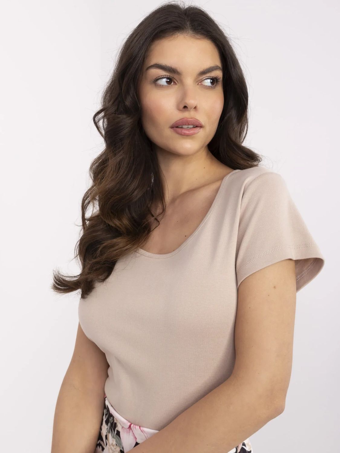 Beige Short Sleeve T-Shirt